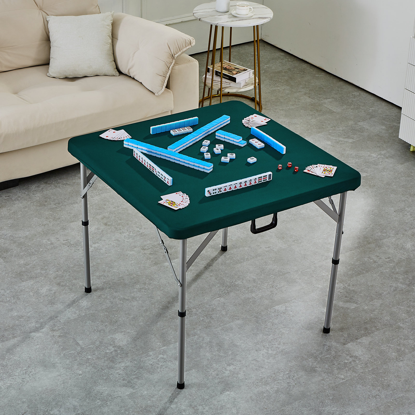Stellweilan Tessberg 34'' 4 - Player White Foldable Card Table
